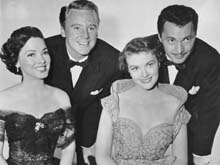 Publicity Photo with Van Johnson, Paula Raymond and Barry Sullivan