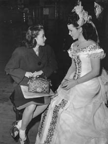 Jane Powell visiting the set